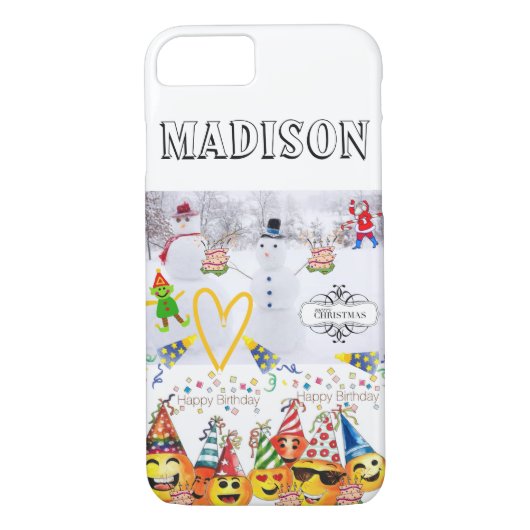 Coque iphone Joyeux Noël Joyeux Joyeux Anniversair (Dos)