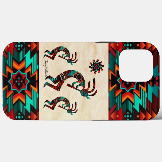 Coque iphone Kokopelli Sud-Ouest (Verso (horizontal))