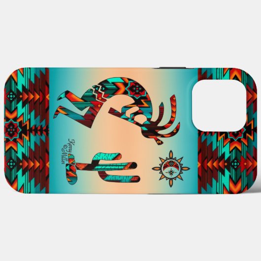 Coque iphone Kokopelli Sud-Ouest (Verso (horizontal))