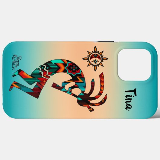 Coque iphone Kokopelli Sud-Ouest (Verso (horizontal))