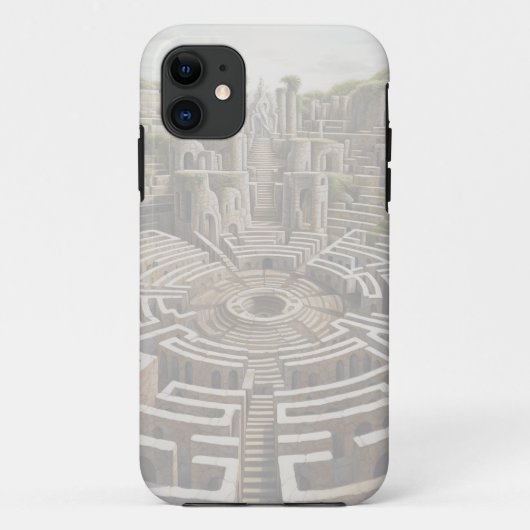 coque iphone - LABYRINTH (albâtre) (Dos)