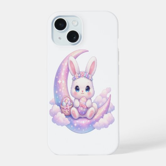 Coque iPhone Lapin Pastel Mignon – Esthétique Luna (Verso)