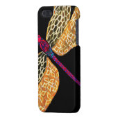 Coque iPhone Libellule d'or (Dos Gauche)