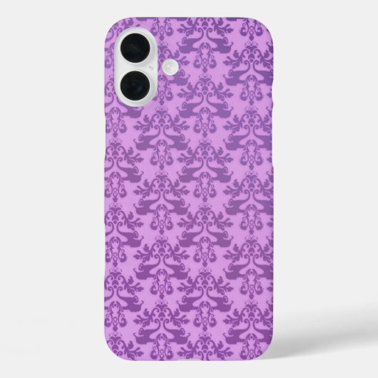 Coque iphone lilas d'éléphant damassé (Verso)