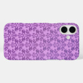Coque iphone lilas d'éléphant damassé (Verso (horizontal))
