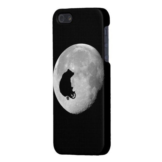Coque iPhone L'ours dans la lune (Dos Gauche)