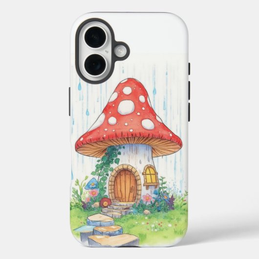 Coque iPhone Maison Champignon Mignonne – Cottage (Verso)