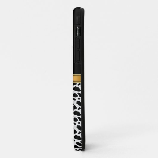 coque iphone-Mate Coque Gold Noir (Dos/Gauche)