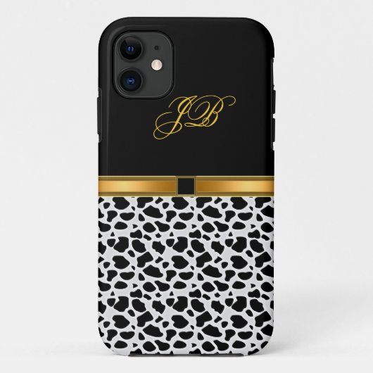 coque iphone-Mate Coque Gold Noir (Dos)