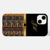 coque iphone-Mate Coque Gold Noir (Verso (horizontal))