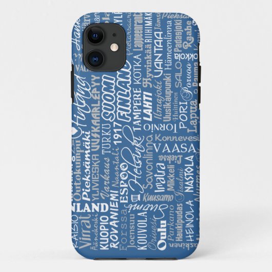 Coque iphone-maté des villes de Finlande (Dos)