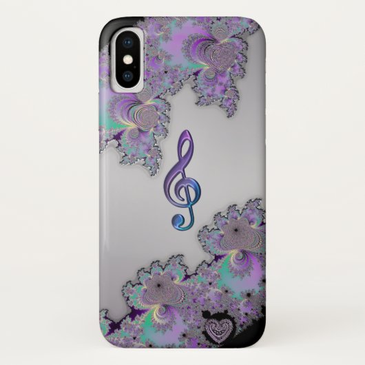 Coque iphone métallique de clef de musique de (Dos)