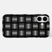 Coque iphone métallique gris argent Faux (Verso (horizontal))