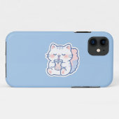 Coque iPhone Mignonne Chat Boba Kawaii Bubble Tea (Dos (Horizontal))