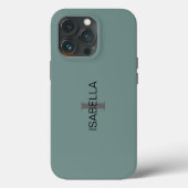 coque iphone, Militaire Vert, Nom du monogramme (Verso)