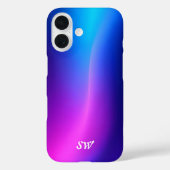 Coque iPhone moderne bleue personnalisée (Verso)