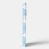 Coque iphone moderne Blue Buffalo Check avec nom (Verso / Droite)