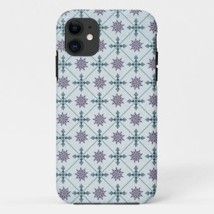 Coque iphone moderne Blue Damask