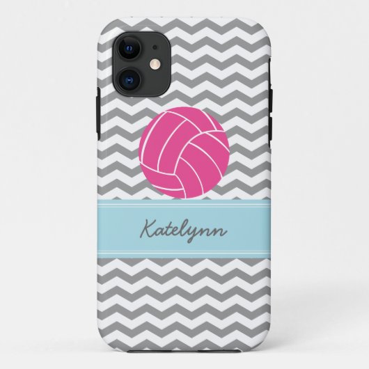 Coque iphone moderne de volleyball de rose de (Dos)