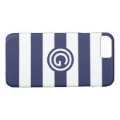 Coque iphone moderne d'espace libre de monogramme (Dos (Horizontal))