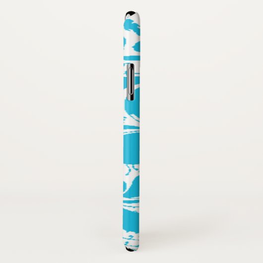 Coque iphone Monogramme bleu (Dos/Droite)