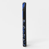 Coque iphone monogramme Circuit Blue 2 (Dos/Gauche)