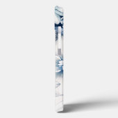 Coque iphone Monogramme de la Chinoiserie bleue (Verso / Gauche)