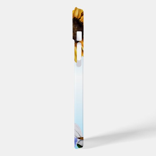 Coque iphone Monogramme Fleur sauvage Aquarelle (Verso / Gauche)