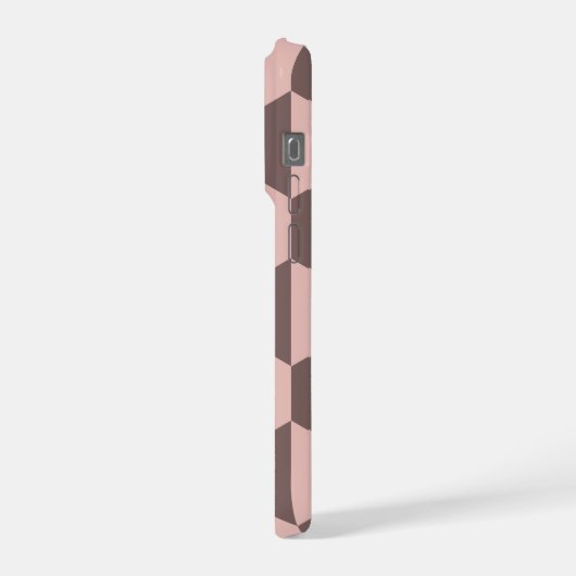 Coque iphone Monogramme moderne rose vif (Côté gauche)