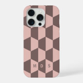 Coque iphone Monogramme moderne rose vif (Verso)