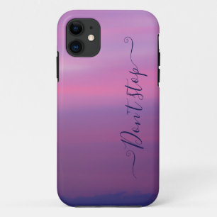 coque iphone monogramme nuage rose et blanc