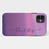 coque iphone monogramme nuage rose et blanc (Dos (Horizontal))