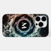 Coque iphone Monogramme personnalisé avec concepti (Verso (horizontal))