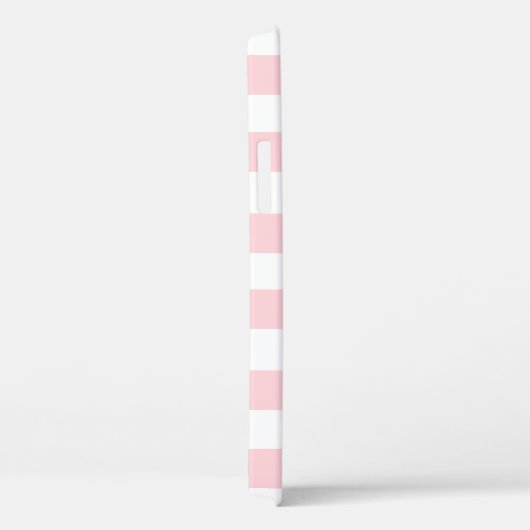 Coque iphone monogramme rose et blanc rayé (Verso / Droite)