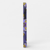 Coque iphone Monogramme violet stylé en dentelle s (Dos/Gauche)