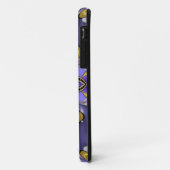 Coque iphone Monogramme violet stylé en dentelle s (Dos/Gauche)