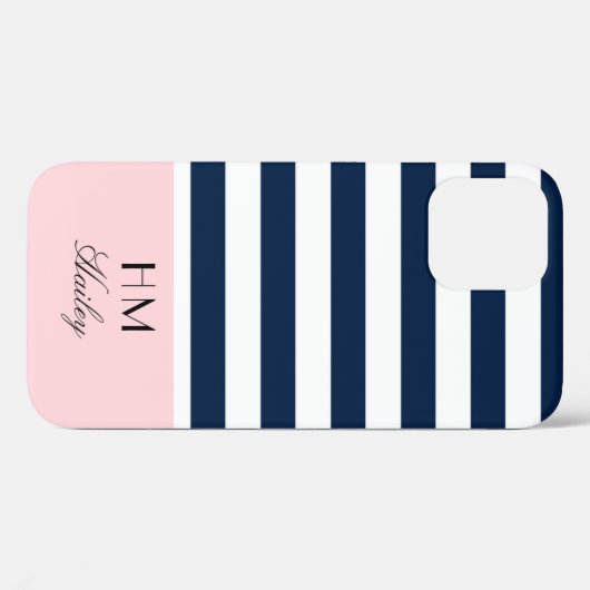 Coque iphone monographique bleu et rose (Verso (horizontal))