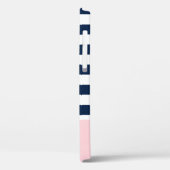 Coque iphone monographique bleu et rose (Verso / Gauche)