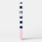 Coque iphone monographique bleu et rose (Verso / Droite)