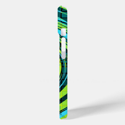 Coque iphone Mosaic Bleu Vert (Verso / Gauche)
