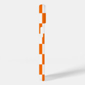 Coque iphone Motif À damiers chèque orange blanc (Verso / Droite)