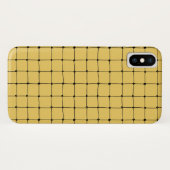 coque iphone Motif Abstrait de ligne jaune et noir (Dos (Horizontal))