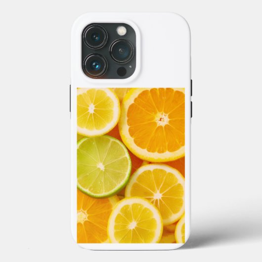 Coque iPhone motif agrumes frais – Citron, orange (Verso)