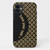 coque iphone motif cercle or (Dos)