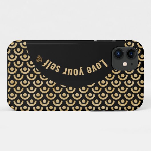 coque iphone motif cercle or (Dos (Horizontal))