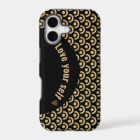 coque iphone motif cercle or