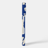 Coque iphone Motif de feuille bleue personnalisé (Verso / Droite)