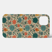 Coque iphone Motif de fleurs rétro (Verso (horizontal))