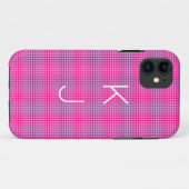 Coque iphone Motif de points bleu et rose (Dos (Horizontal))