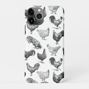 Coque iPhone Motif de poulet de la ferme Retro Country